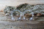 Set of Two 16G Clear Hide Piercing Bioflex Horseshoe Cartilage Septum Daith Retainer MRI Surgery Piercings Lot of 2 16G (1.2mm)