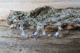 Set of Two 16G Clear Hide Piercing Bioflex Horseshoe Cartilage Septum Daith Retainer MRI Surgery Piercings Lot of 2 16G (1.2mm)