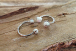 14G & 16G White Opal Horseshoe Surgical Steel Septum Daith Rook 14G (1.6mm) 16G (1.2mm) Piercing 8mm 10mm 12mm