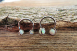 14G & 16G White Opal Horseshoe Surgical Steel Septum Daith Rook 14G (1.6mm) 16G (1.2mm) Piercing 8mm 10mm 12mm