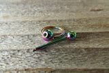 Custom Lengths Rainbow Knocker Tongue Ring 14g (1.6mm) Piercing