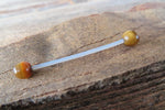 Tiger Eye Natural Stone Pregnancy Bio-flex Belly Ring