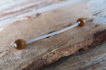 Tiger Eye Natural Stone Pregnancy Bio-flex Belly Ring