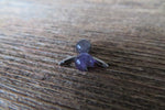 Minimalist Petite Amethyst Natural 5mm Stone Curve Belly Ring 14G (1.6mm) Surgical Steel VCH Piercing
