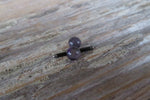 Minimalist Black IP Surgical Steel Amethyst Natural 5mm Stone Barbell Nipple Rings Industrial 14G (1.6mm) Piercing