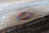 12G Rainbow IP Horseshoe Long 12mm Spike Surgical Steel Barbell Piercing 12G (2.0mm) Septum Limited Edition