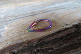 12G Rainbow IP Horseshoe Long 12mm Spike Surgical Steel Barbell Piercing 12G (2.0mm) Septum Limited Edition