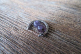 Minimalist Stone 12G 10G Amethyst Natural 5mm Stones Horseshoe Septum Ring Surgical Steel Barbell Piercing 10mm 11mm 12mm