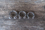 10G 12G Horseshoe Surgical Steel Barbell Piercing 10G (2.5mm) 12G (2.0mm) Septum Small Balls