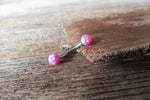 Pink Opal Floating Minimalist Belly Ring 14g VCH Internally Threaded Piercing Custom Lengths