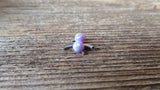 Pink Opal Floating Minimalist Belly Ring 14g VCH Internally Threaded Piercing Custom Lengths