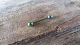 14G Blue Ion Plated Basic Barbell Surgical Steel Barbell Nipple Ring Tongue Ring Bridge 14G (1.6mm) Piercing