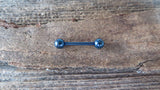 14G Blue Ion Plated Basic Barbell Surgical Steel Barbell Nipple Ring Tongue Ring Bridge 14G (1.6mm) Piercing