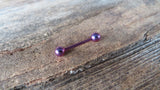 14G Purple Ion Plated Basic Barbell Surgical Steel Barbell Nipple Ring Tongue Ring Bridge 14G (1.6mm) Piercing