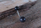 Custom Lengths Sparkly Galaxy Stone Belly Ring 14g (1.6mm) Piercing 8mm 10mm 12mm