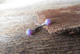 Pink Opal Floating Minimalist Belly Ring 14g VCH Internally Threaded Piercing Custom Lengths