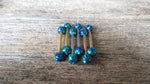 14G Navy-Blue Green Opal Surgical Steel Nipple Tongue Ring Barbell 14G (1.6mm) Piercing