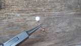 White Floating Rose Gold IP Fire Opal Surgical Steel Belly Ring 14G (1.6mm) VCH Piercing Minimalist Petite