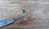 Blue Floating Rose Gold IP Fire Opal Surgical Steel Belly Ring 14G (1.6mm) VCH Piercing Minimalist Petite