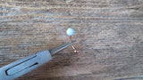 Blue Floating Rose Gold IP Fire Opal Surgical Steel Belly Ring 14G (1.6mm) VCH Piercing Minimalist Petite