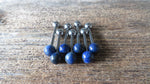 Custom Lengths Lapis Lazuli Natural Stone Barbell Tongue Ring 14g (1.6mm) Piercing