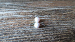 Floating White Fire Opal Surgical Steel Belly Ring 14G (1.6mm) VCH Piercing Minimalist Petite Custom Lengths