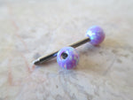 14G Lavender Opal Surgical Steel Nipple Tongue Ring Barbell 14G (1.6mm) Piercing