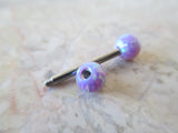 14G Lavender Opal Surgical Steel Nipple Tongue Ring Barbell 14G (1.6mm) Piercing