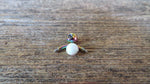 White Opal Floating Rainbow IP Surgical Steel Belly Ring 14G (1.6mm) VCH Piercing Minimalist Petite