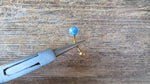 Navy-Blue Green Floating Gold IP Fire Opal Surgical Steel Belly Ring 14G (1.6mm) VCH Piercing Minimalist Petite