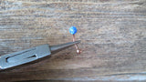 Navy-Blue Green Floating Rose Gold IP Fire Opal Surgical Steel Belly Ring 14G (1.6mm) VCH Piercing Minimalist Petite