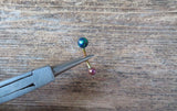 Navy-Blue Green Floating Rainbow IP Fire Opal Surgical Steel Belly Ring 14G (1.6mm) VCH Piercing Minimalist Petite