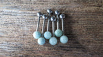 Custom Lengths Green Amazonite Natural Stone Barbell Tongue Ring 14g (1.6mm) Piercing