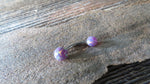 Custom Lengths Lavender Purple 5mm and 6mm Double Opals Belly Ring Christina VCH 14G (1.6mm) Piercing Opal Belly Ring Hood Piercing