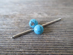 Turquoise Howlite 14G Industrial Surgical Steel Barbell Piercing 14G (1.6mm) 32mm 35mm 38mm