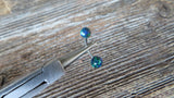 Custom Lengths Light Blue 5mm and 6mm Double Opals Belly Ring Christina VCH 14G (1.6mm) Piercing Opal Belly Ring Hood Piercing