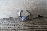 Pink Fire Opal Gold IP Faux Fake Septum Non Piercing