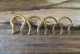 Gold IP Set of Two 100% Surgical Steel Septum Retainers 16G 14G 12G 10G Lot of 2 Pair of 2 Septum Retainers