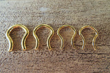 Gold IP Set of Two 100% Surgical Steel Septum Retainers 16G 14G 12G 10G Lot of 2 Pair of 2 Septum Retainers