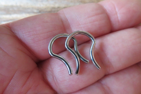 Set of Two 100% Surgical Steel Septum Retainers 16G 14G 12G 10G Lot of 2 Pair of 2 Septum Retainers