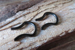 Black Set of Two 100% Surgical Steel Septum Retainers 16G 14G 12G 10G Lot of 2 Pair of 2 Septum Retainers