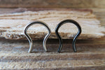 Black & Silver Set of Two 100% Surgical Steel Septum Retainers 16G 14G Lot of 2 Pair of 2 Septum Retainers