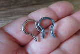 Light Blue & Silver Set of Two 100% Surgical Steel Septum Retainers 16G 14G Lot of 2 Pair of 2 Septum Retainers