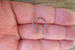 Rainbow & Silver Set of Two 100% Surgical Steel Septum Retainers 16G 14G Lot of 2 Pair of 2 Septum Retainers