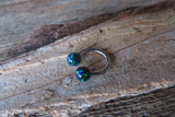 Navy-Blue Green Opal 6G 8G 10G 12G 14G Horseshoe Septum 100% Surgical Steel Externally Threaded Piercing 10G (2.5mm) 12G (2.0mm) 14G (1.6mm)