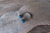 Navy-Blue Green Opal 6G 8G 10G 12G 14G Horseshoe Septum 100% Surgical Steel Externally Threaded Piercing 10G (2.5mm) 12G (2.0mm) 14G (1.6mm)