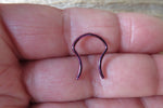 Purple & Silver Set of Two 100% Surgical Steel Septum Retainers 16G 14G Lot of 2 Pair of 2 Septum Retainers