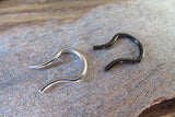 Black & Silver Set of Two 100% Surgical Steel Septum Retainers 16G 14G Lot of 2 Pair of 2 Septum Retainers