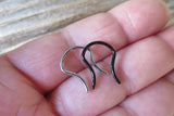 Black & Silver Set of Two 100% Surgical Steel Septum Retainers 16G 14G Lot of 2 Pair of 2 Septum Retainers