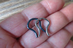 Blue & Silver Set of Two 100% Surgical Steel Septum Retainers 16G 14G Lot of 2 Pair of 2 Septum Retainers